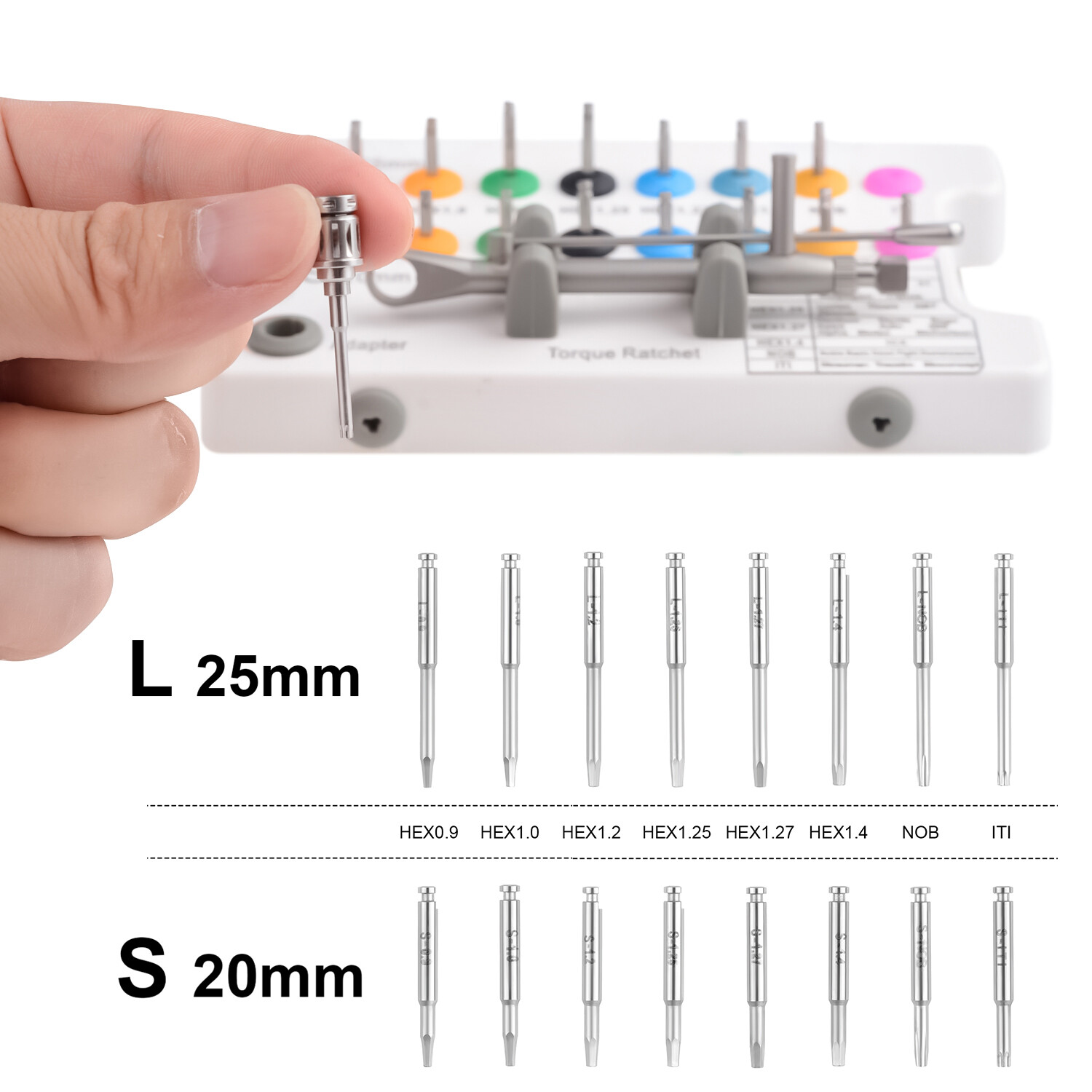 Universal Implant Repair Prosthetic Restoration Tool Kit Screwdrivers Wrench L/S