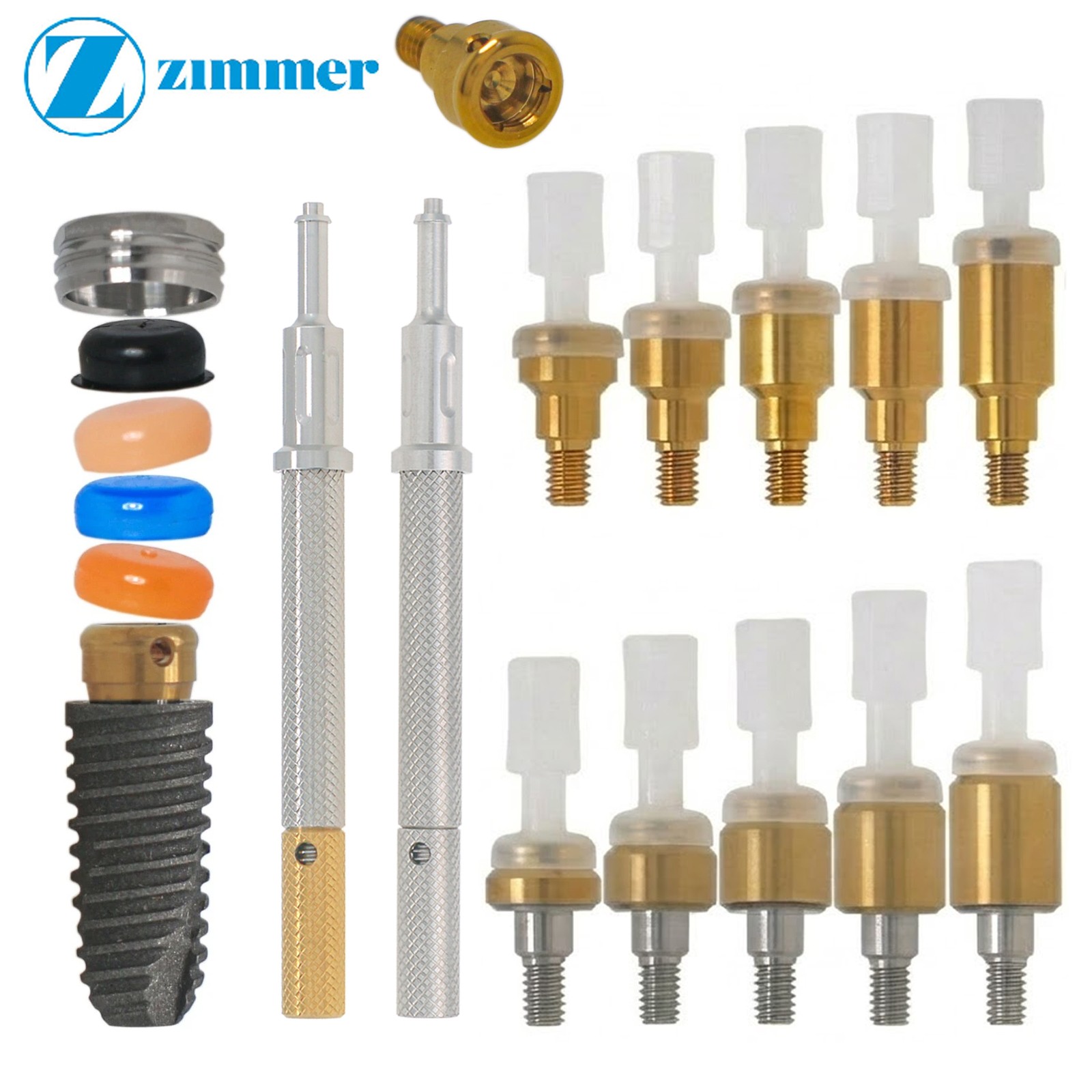ZEST LOCATOR Classic Abutment Zimmer TSV Internal Hex Ø3.5/4.5mm Male Cap Insert