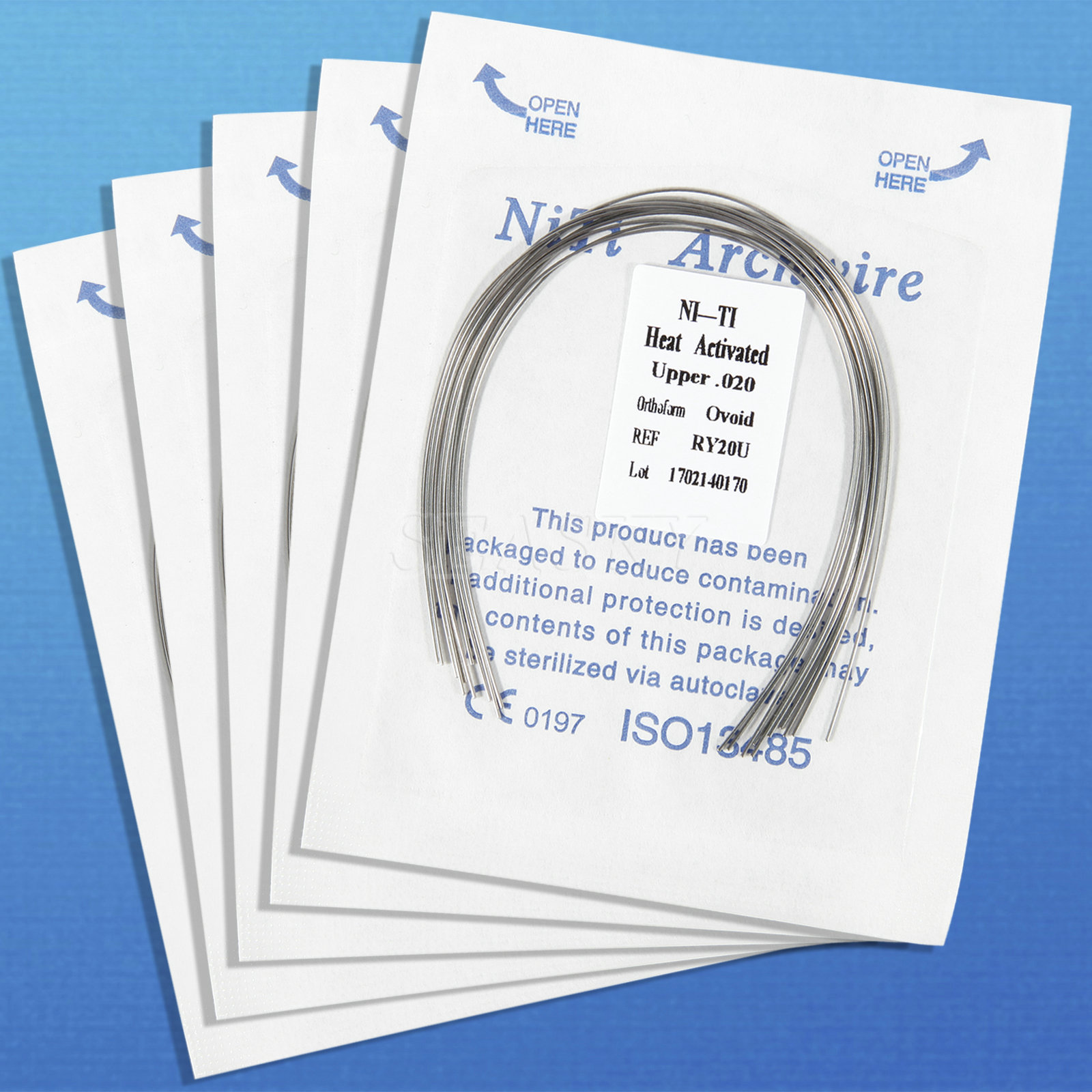 10 X Dental Orthodontic Heat thermal Activated Wire Round Arch 12-20 Upper Lower