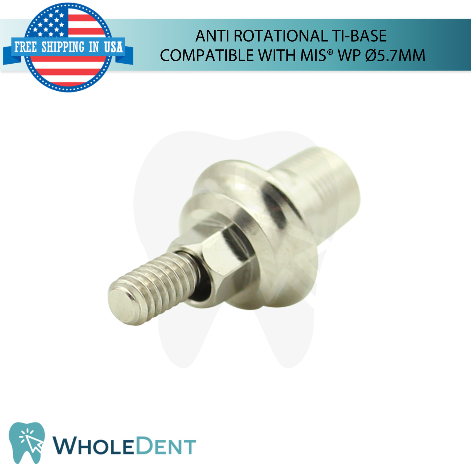 10x Anti Rotational Concave Ti-Base Ø5.7mm WP MIS® Compatible Int Hex System