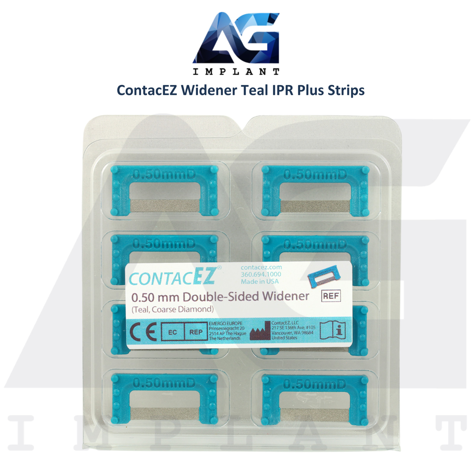 Double Sided Widener Teal Flexible Diamond Coated Dental IPR Plus Strips Set