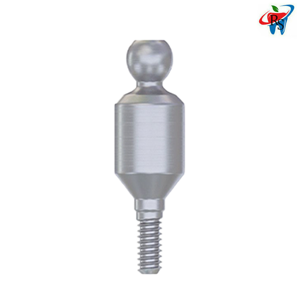 5pcs Dental Prosthetic Straight Ball Attachment Abutment Internal Hex 2.0mm NP