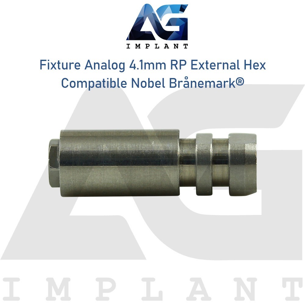 5 Nobel® Branemark Compatible Fixture Analog 4.1mm RP External Hex Dental Lab