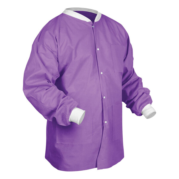 Medicom 8103-C SafeWear Hipster Jackets SMS Fabric Plum Purple Large 12/Pk