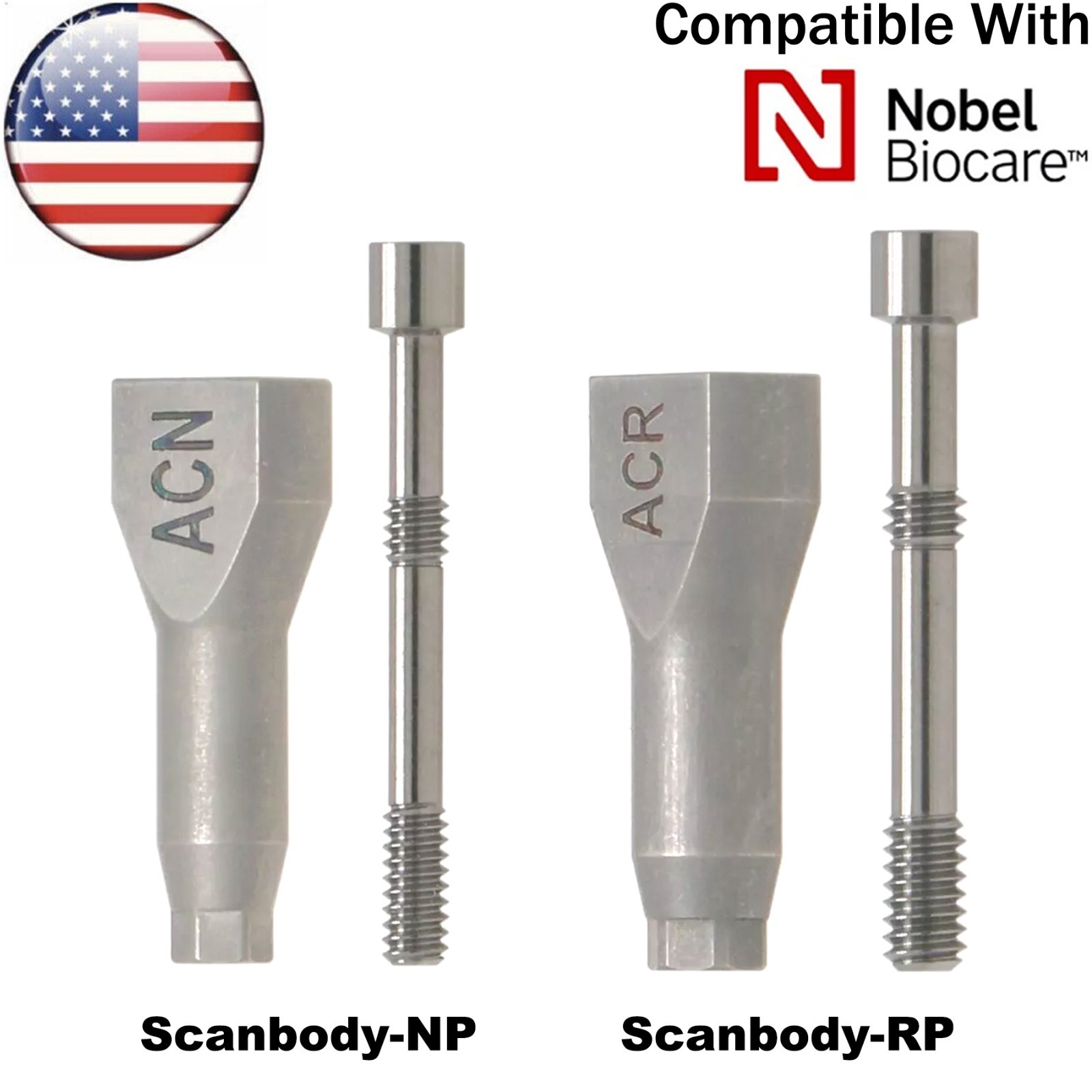 US Fits Nobel Biocare Active Dental Impression Transfer Coping Open Tray NP RP