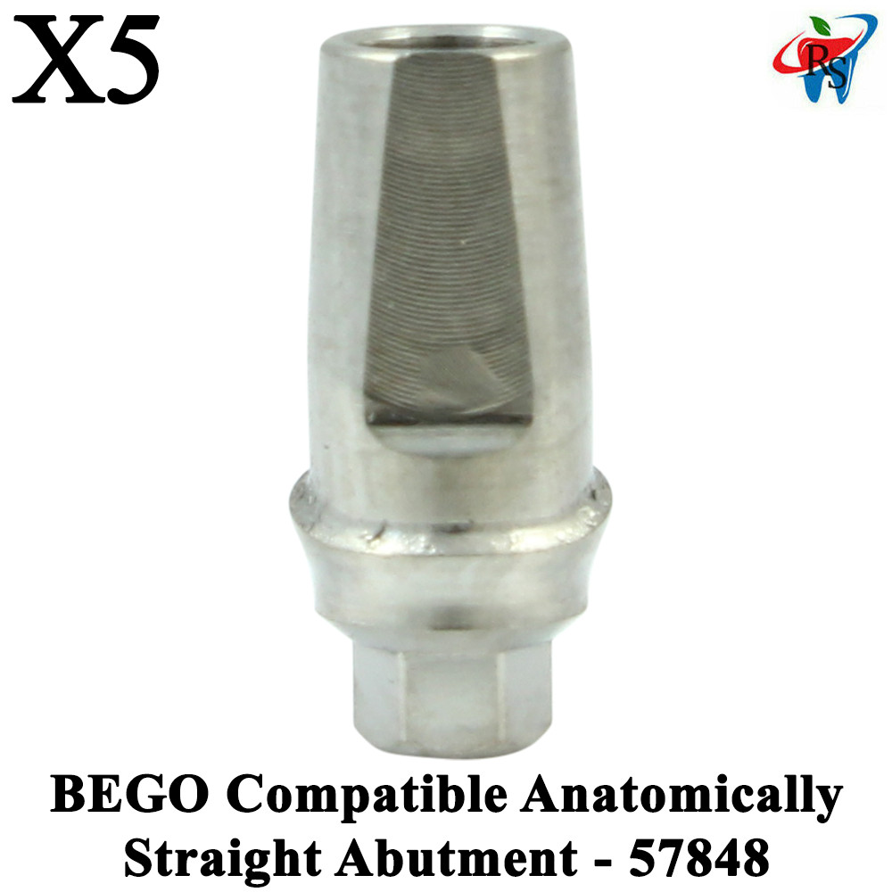 5pcs Dental BEGO Compatible Anatomically Shaped Straight Abutment – 57848