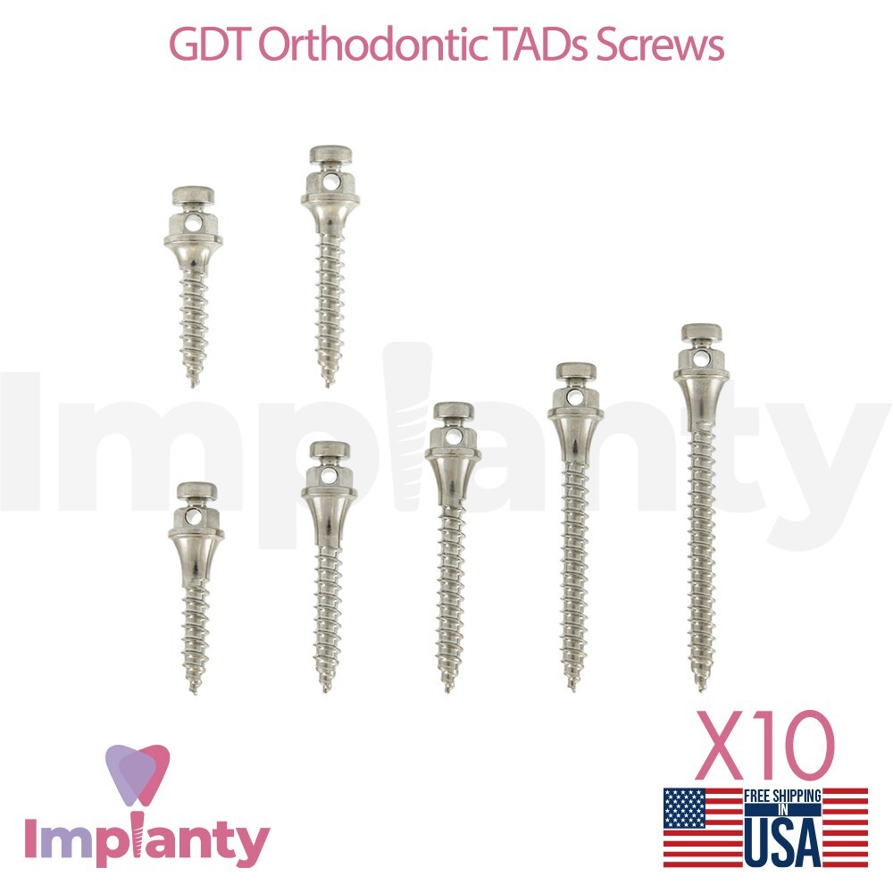 10x Dental Orth0dontic Micro Fixture Temporary Anchorage Devices – TADs Screw