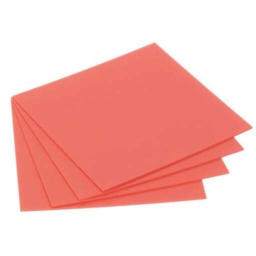 Buffalo Dental .060″ Base plate material, 5″x 5″ pink, 200/box Stiff pink #04615