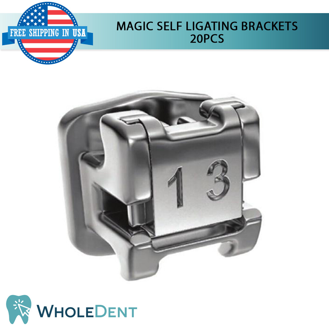 Orthodontic Dental Self Ligating Metal Brackets Braces Kit MBT Magic 20pcs