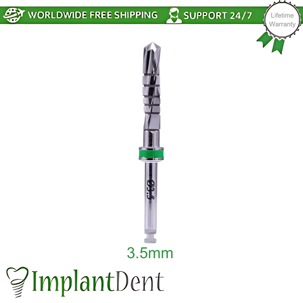 1x Dental Straight Drills 16mm External Irrigated Stainless Steel Dentistry Tool