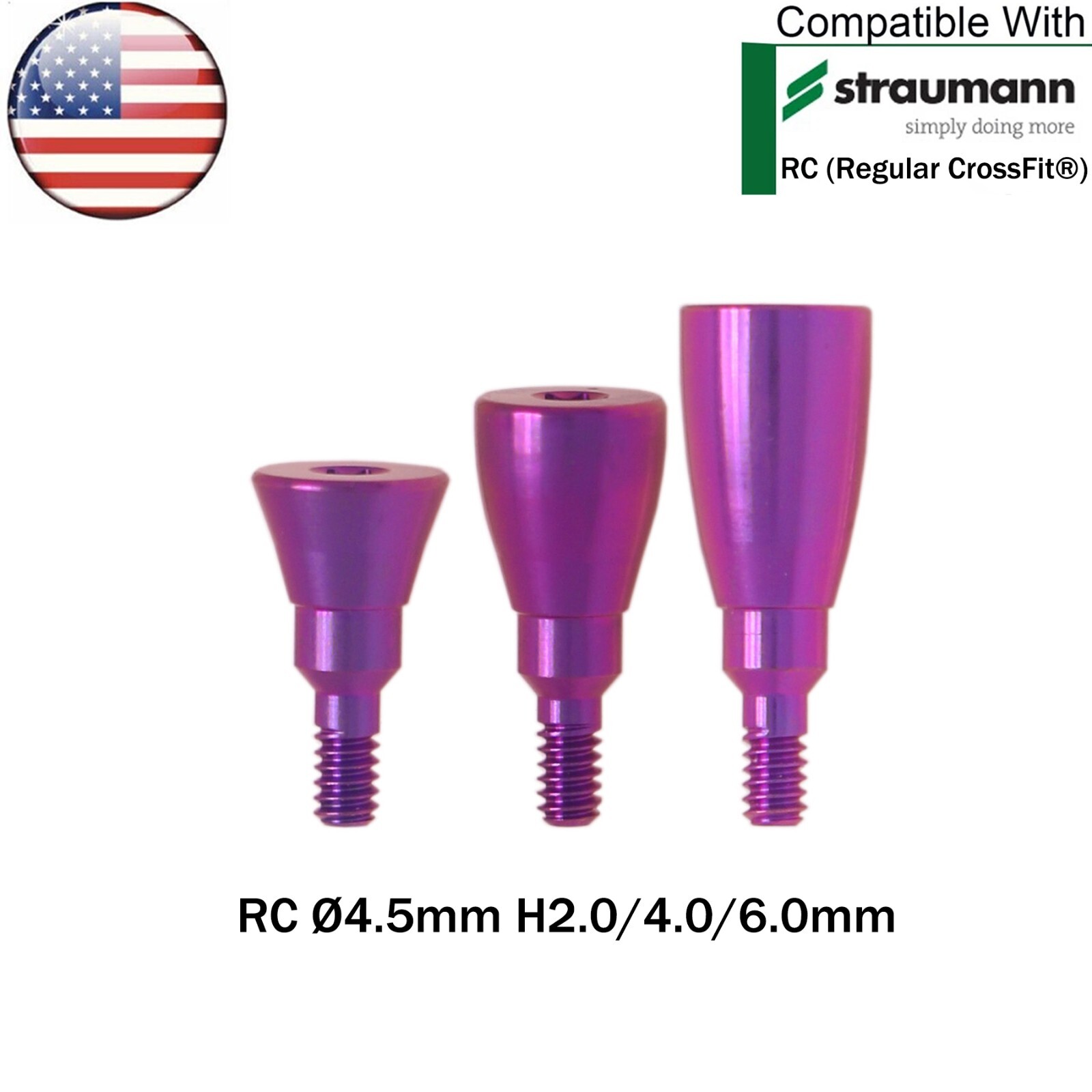 US Dental Healing Abutment NC/RC Healing Closure Caps Fit Straumann ITI BL/BLT