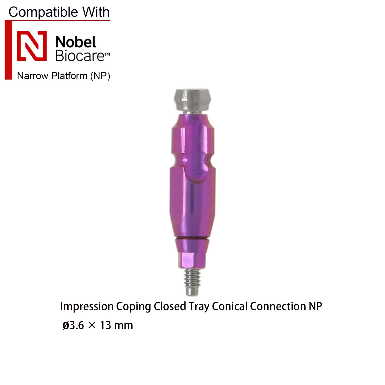 US Dental For Nobel Biocare Active NP/RP Impression Transfer Coping Closed Tray