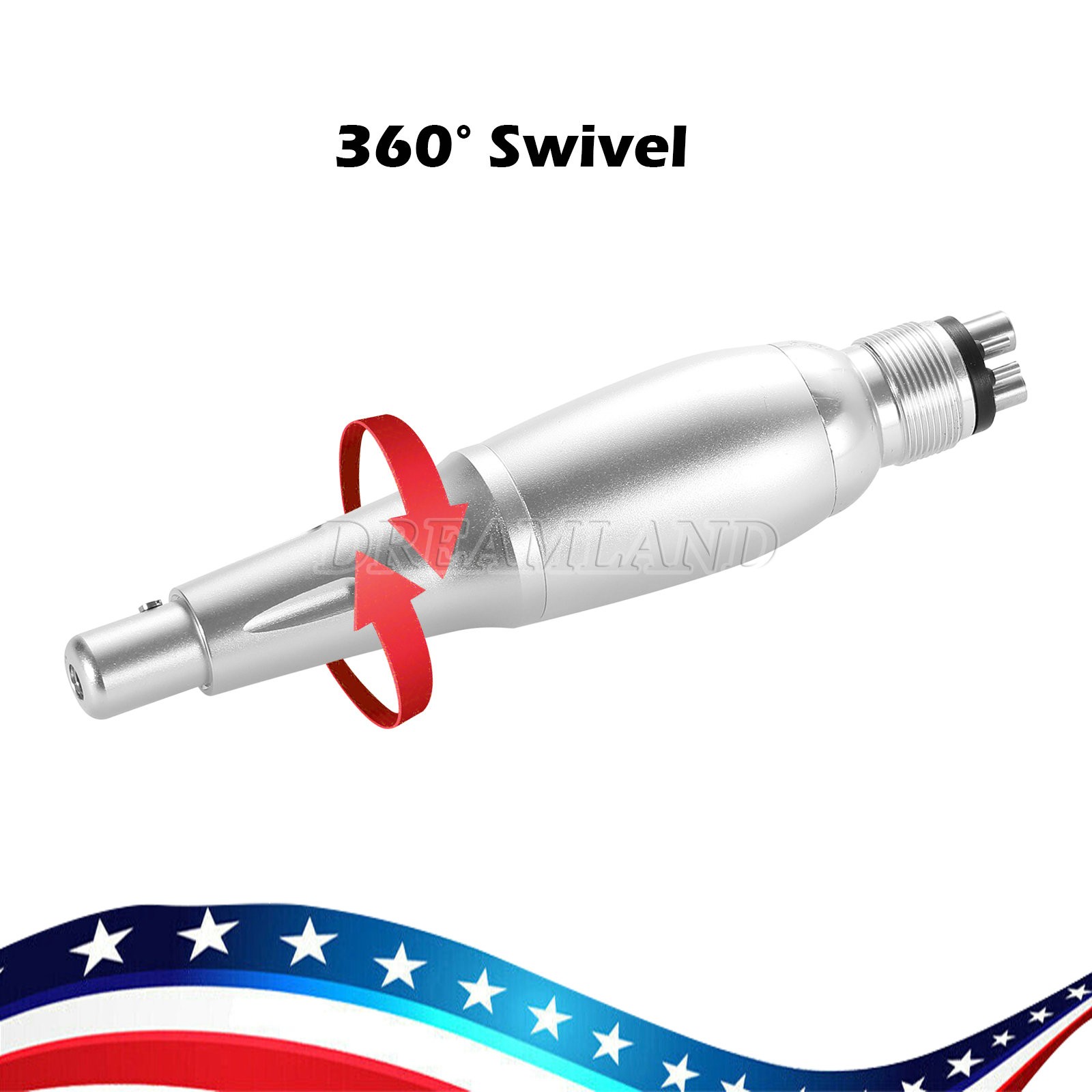Dental Hygiene Prophy Handpiece Air Motor 4Holes 4:1 Nose Cone 360°Swivel PRU