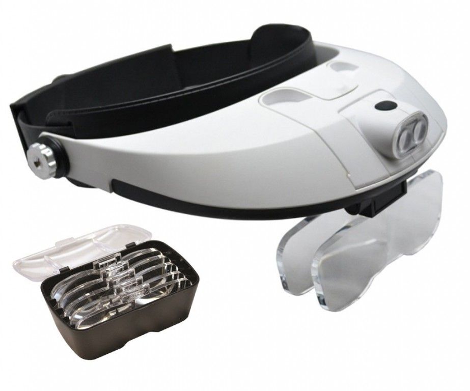 JSP BINOCULAR Loupe Set LO155, 5 Lenses, 2 LED Lights