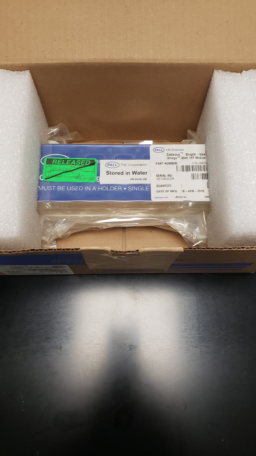 Pall Life Sciences CSUM030T010 Cadence Single Use TFF Module