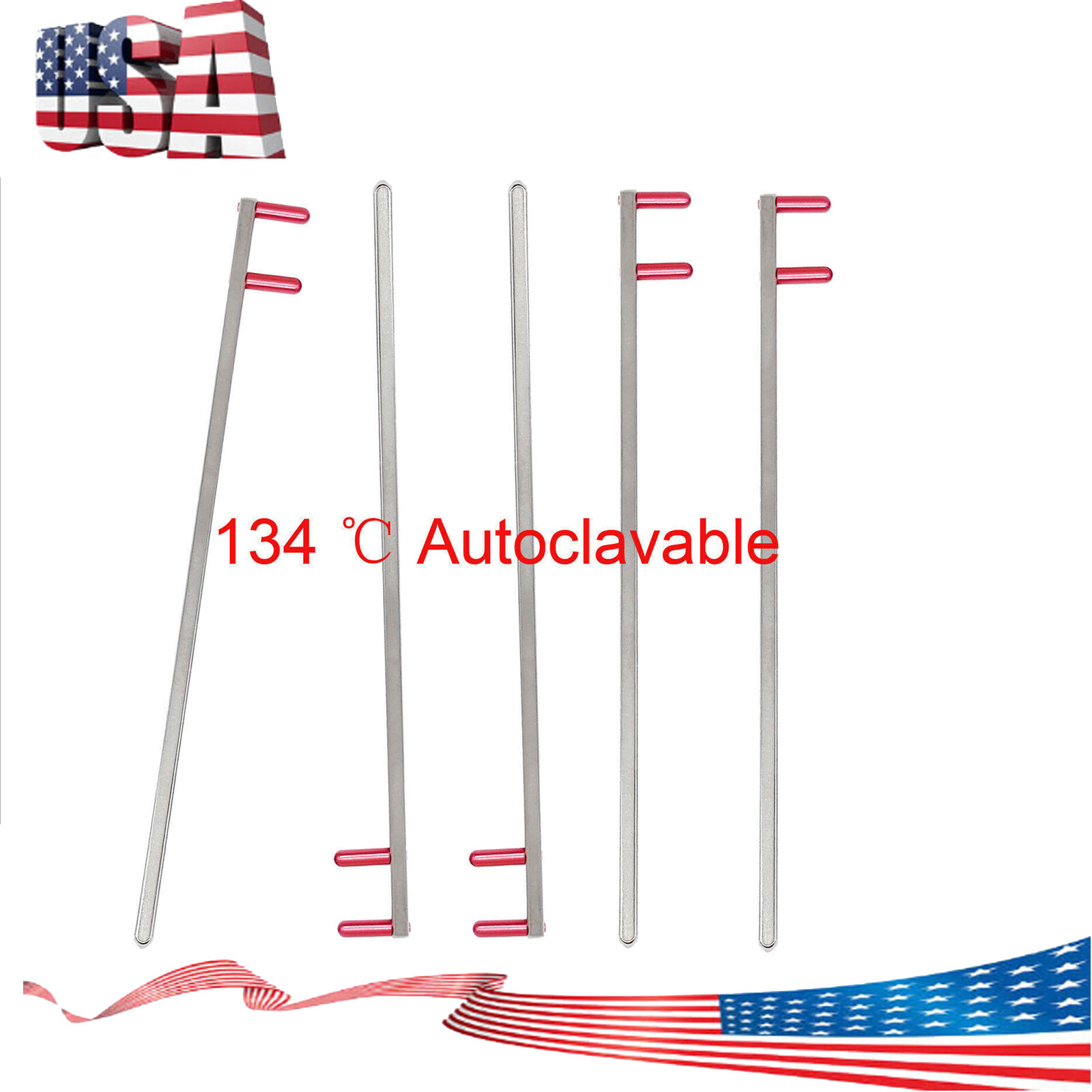 USA 1-20 Dental XCP X Ray Holder Bite Bitewing Indicator metal bar Arm Red 134 ℃