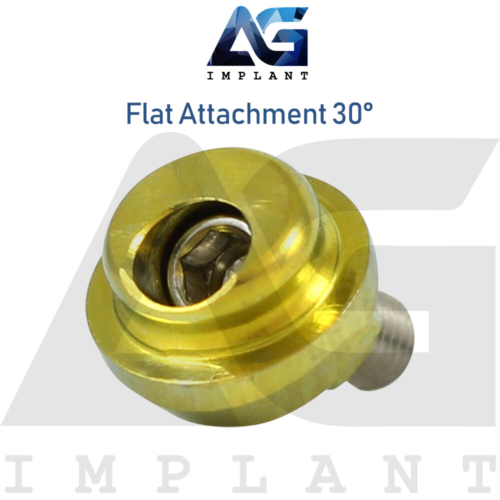 Angled 30° Flat Attachment Standard Silicone Set Titanium Internal Hex