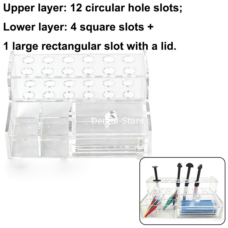 Dental Resin Placement Rack Acrylic Material Storage Box Applicator Holder USA