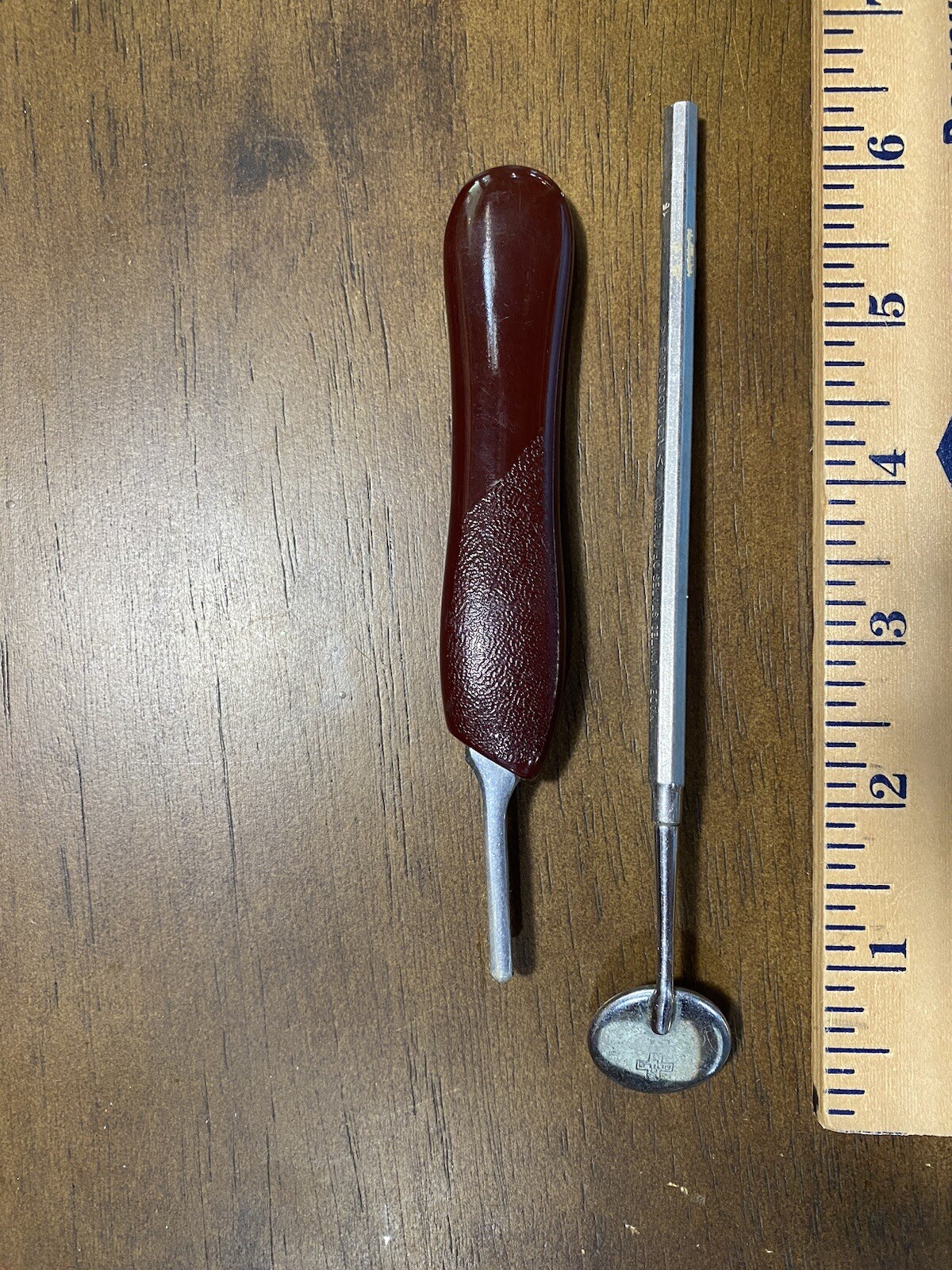 Red Benco DEntal Scapel and Dental Mirrior