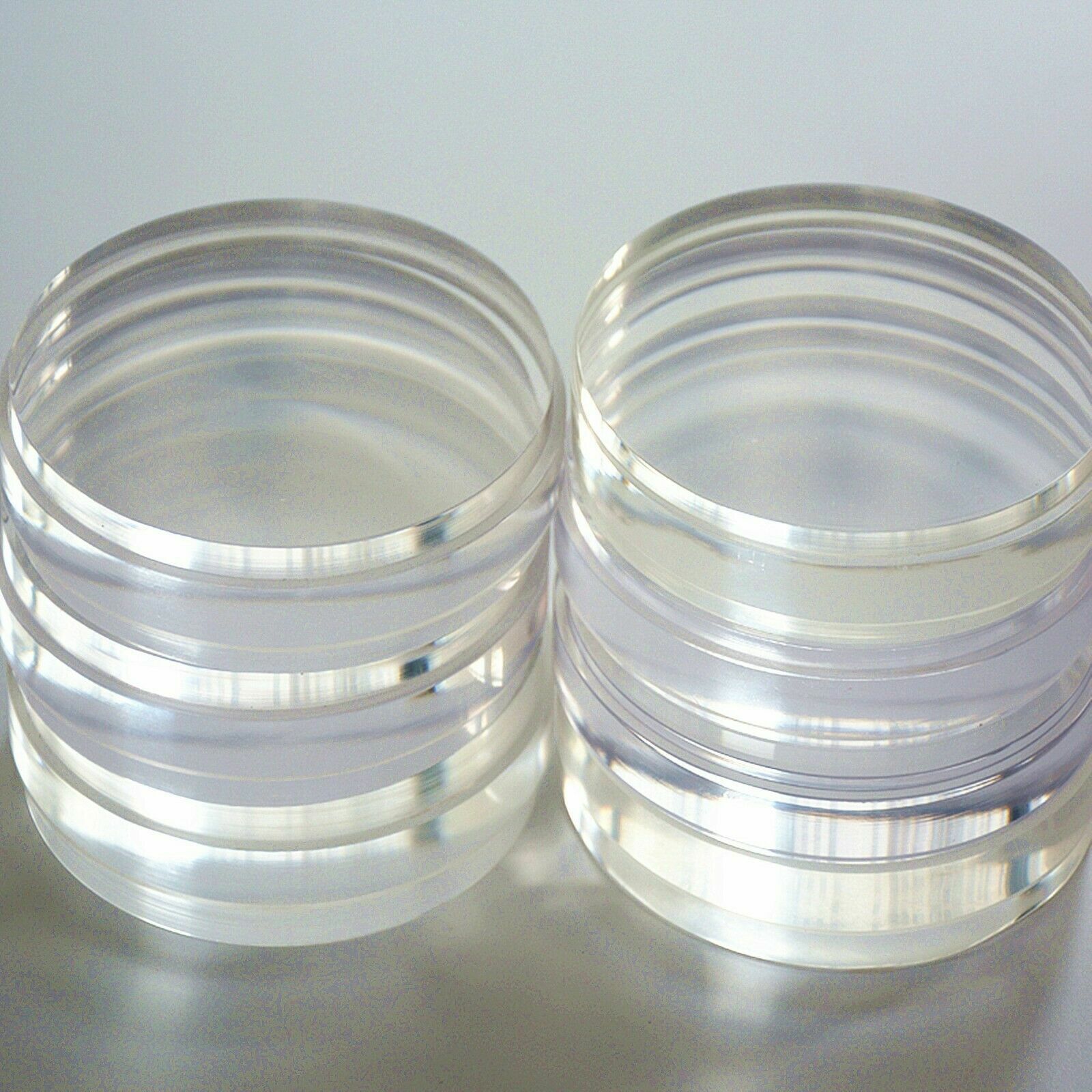 5Pcs Dental LAB PMMA Clear Blocks Disk Fit Wieland System Dental Lab 98*25mm