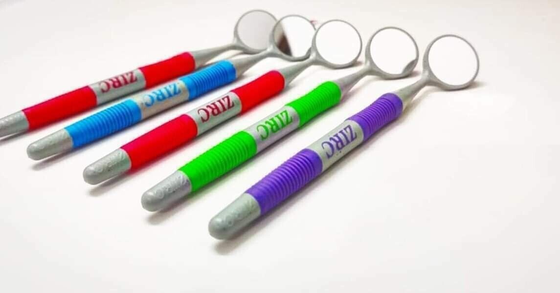 ZIRC Crystal HD # Thin Grip Assorted Mouth Mirror Jewel (12pk) USA Made New