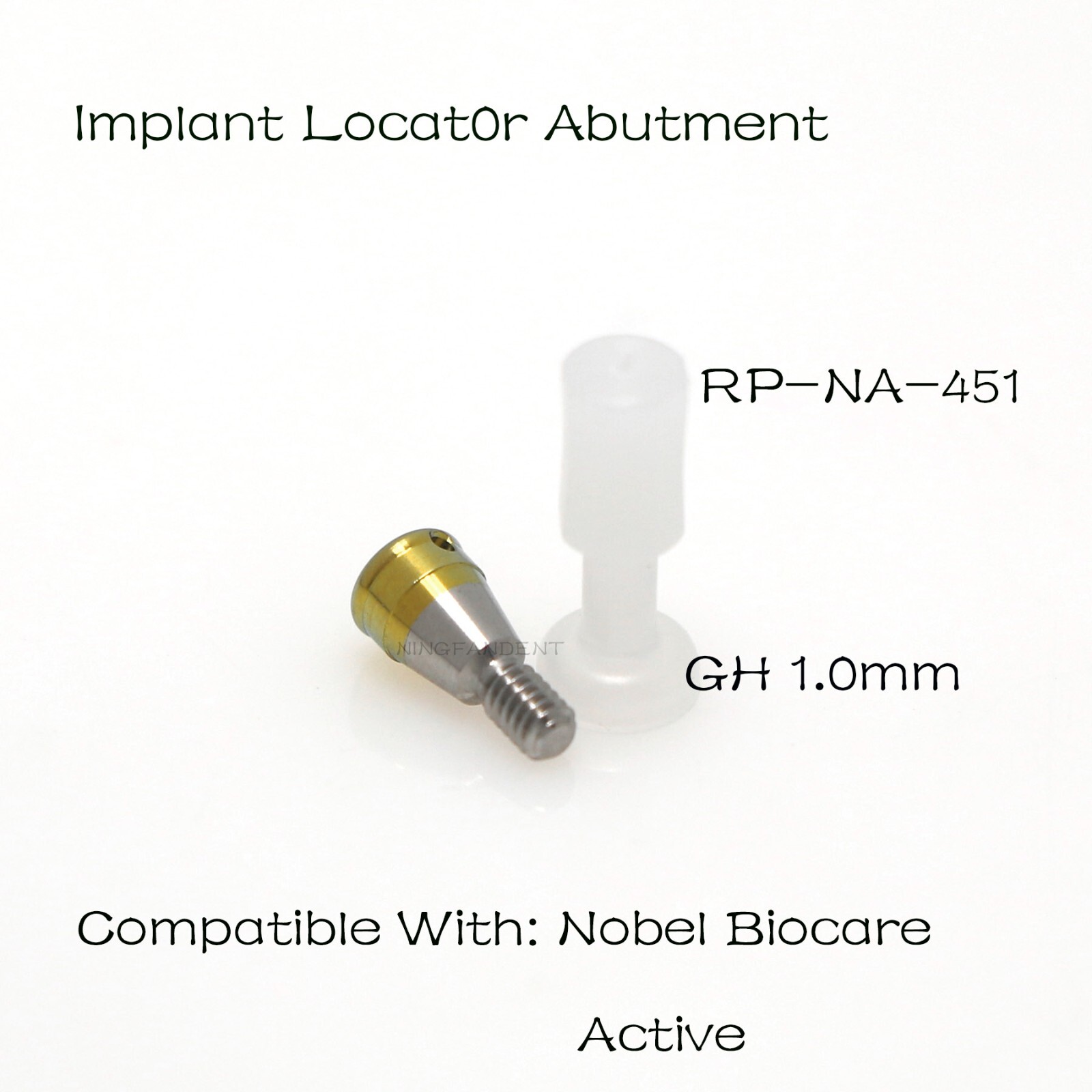 Nobel Biocare Active RP Locator Abutments For 1-5mm GH Conical Connection Ø4.3mm