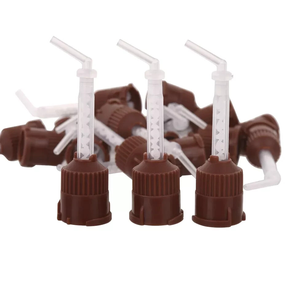 OneMed Dental Mixing Tips HP Brown with Intraoral Tips 100Pcs