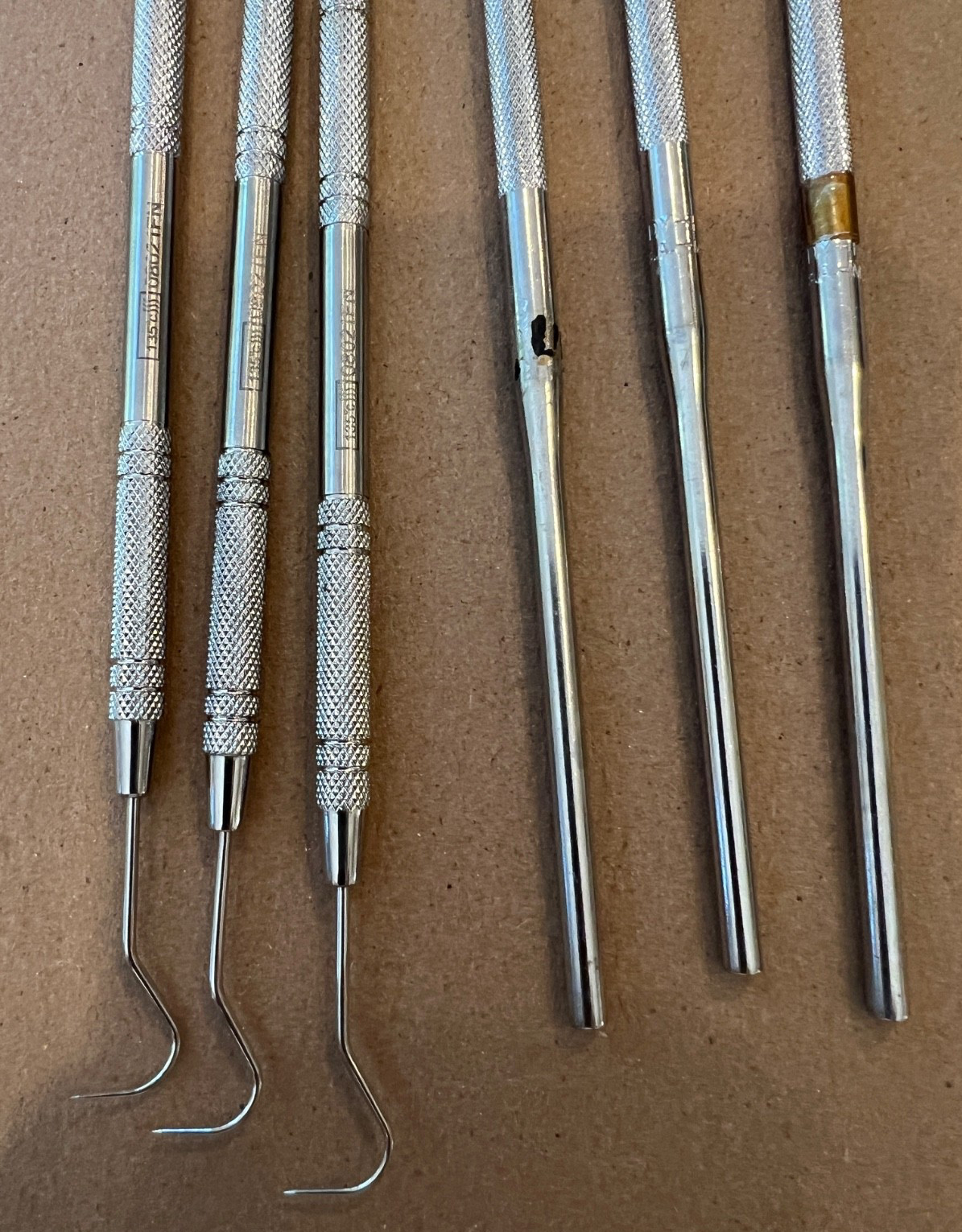 6 Dental Probes (3) Hu-Friedy (3) Henry Shein Hygiene Used Hygiene School