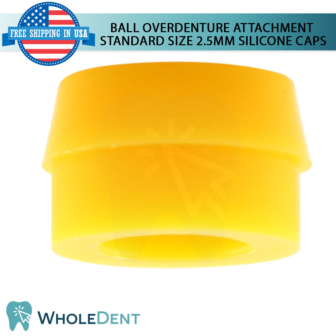 10x Extra Soft Silicone Cap Ø2.5mm Ball Attachment Abut ment Dental Im plant