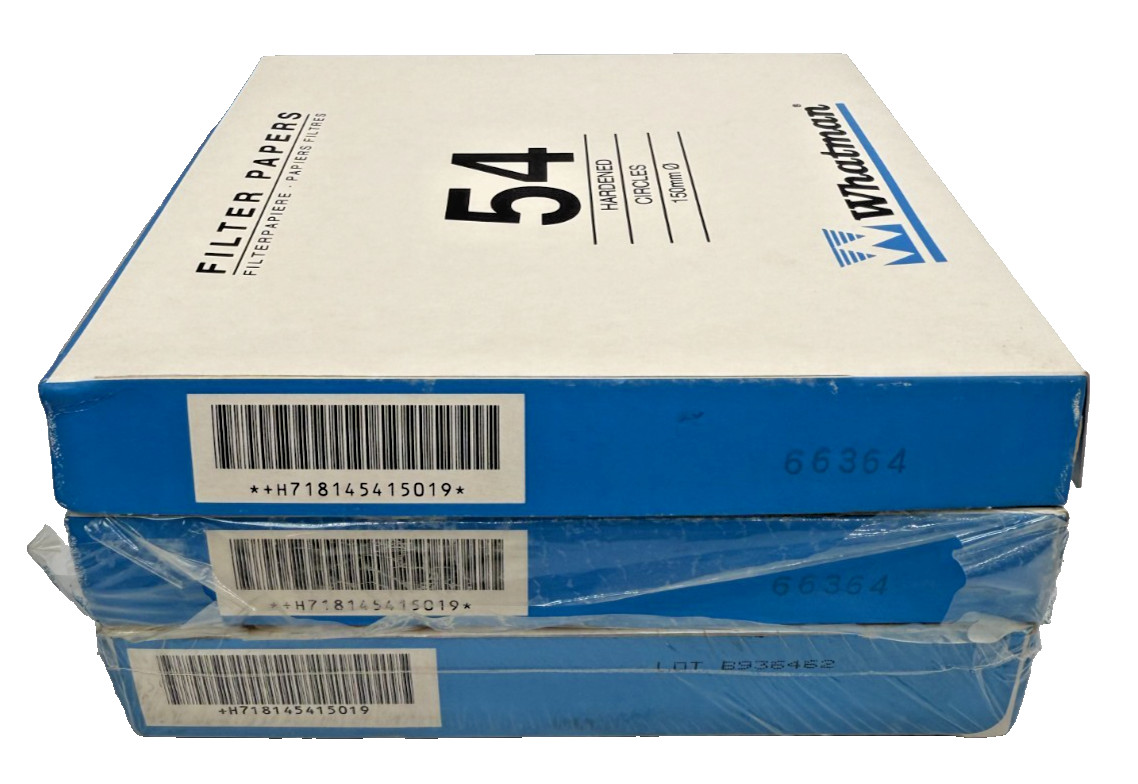 Lot of 3x G.E. / Whatman 1454-150 54 Hardened 150mm Filter Paper 100 Circles