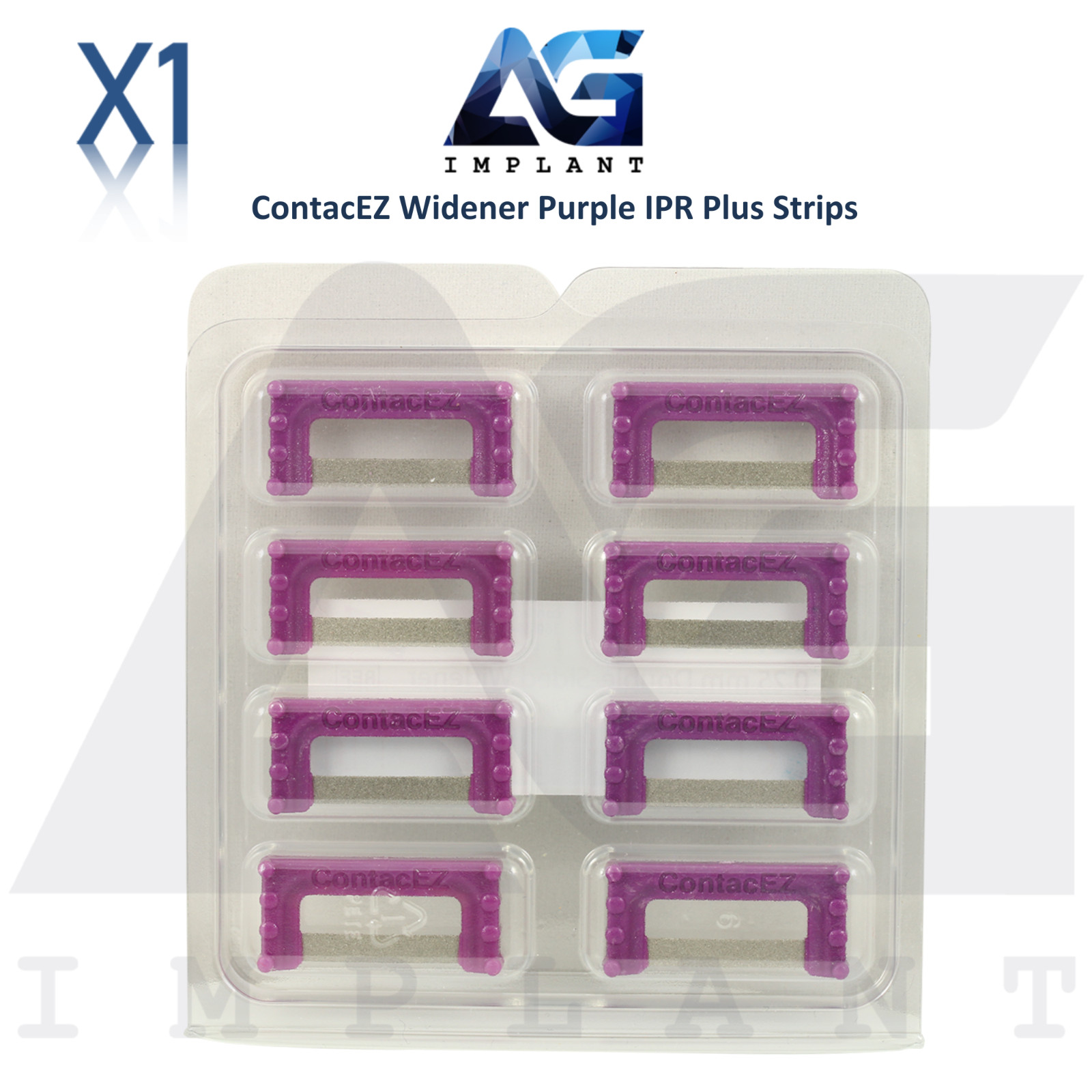 Double Sided Widener Purple Flexible Diamond Coated Dental IPR Plus Strips Set