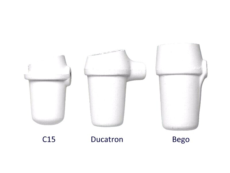 DENTAL CRUCIBLES – C15, Ducatron, Bego Type