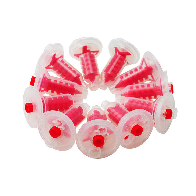 50 Pcs Dental Disposable Impression Red Penta Syringe Intraoral Mixing Tips Tool
