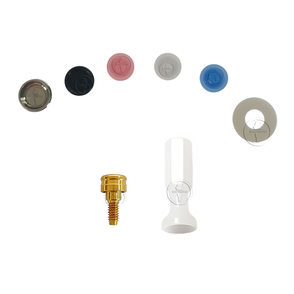 Locator abutment full Set Male cap kit Tools fit to Sweden&Martina-3.8 GH1-6