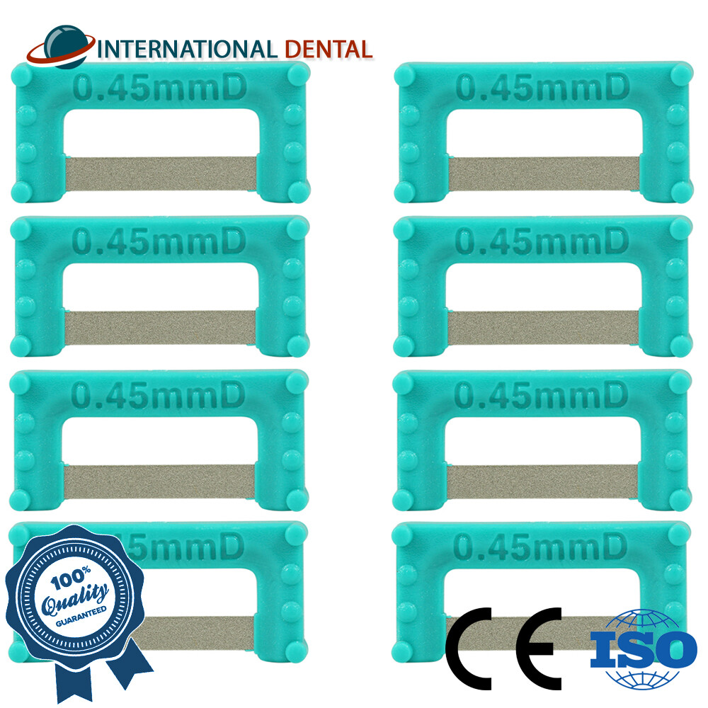 Turquoise IPR Widener 0.45mm Dental Orthodontic 8 Strips Interproximal Reduction