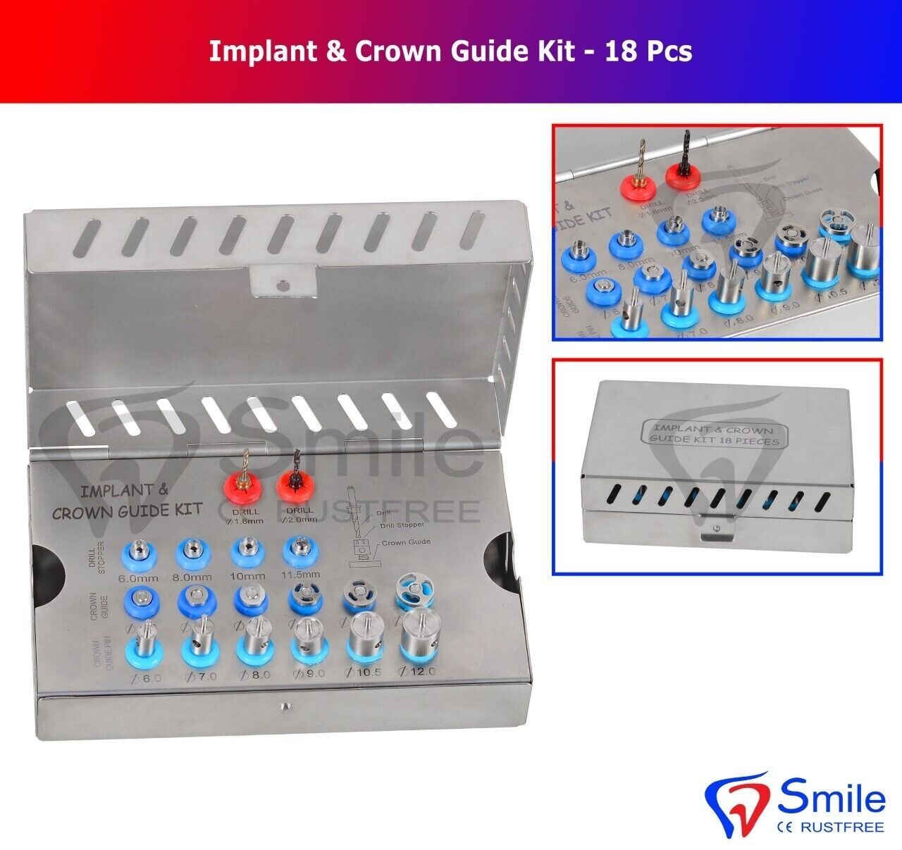Dental Implant & Crown Guide Drill Kit Perfect Positioning Guide Kit FDA Approve