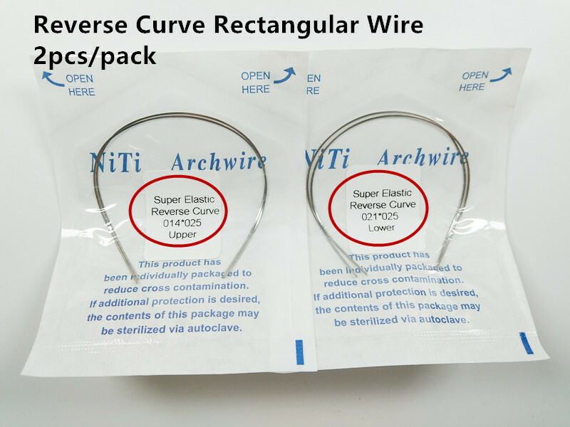 20Pcs Dental NITI Rectangular Reverse Curve Rectangular Super Elastic Arch Wires