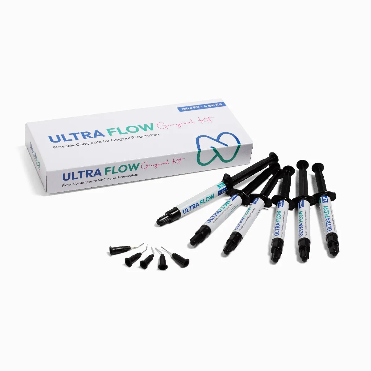 DentAct Ultra Flow Gingival Kit Flowable Composite For Gingival Preparation.
