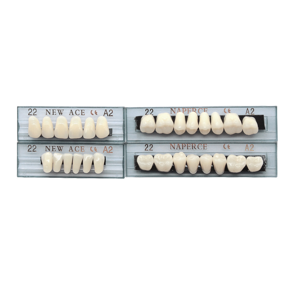 168pc Dental Acrylic Resin Denture 22# A2 Full Set Teeth Upper Lower Shade Tooth