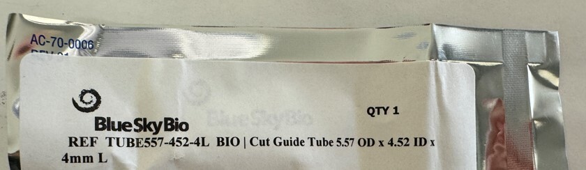 Blue Sky Bio Guide Tube 5.57 OD x 4.52 ID x 4mm L