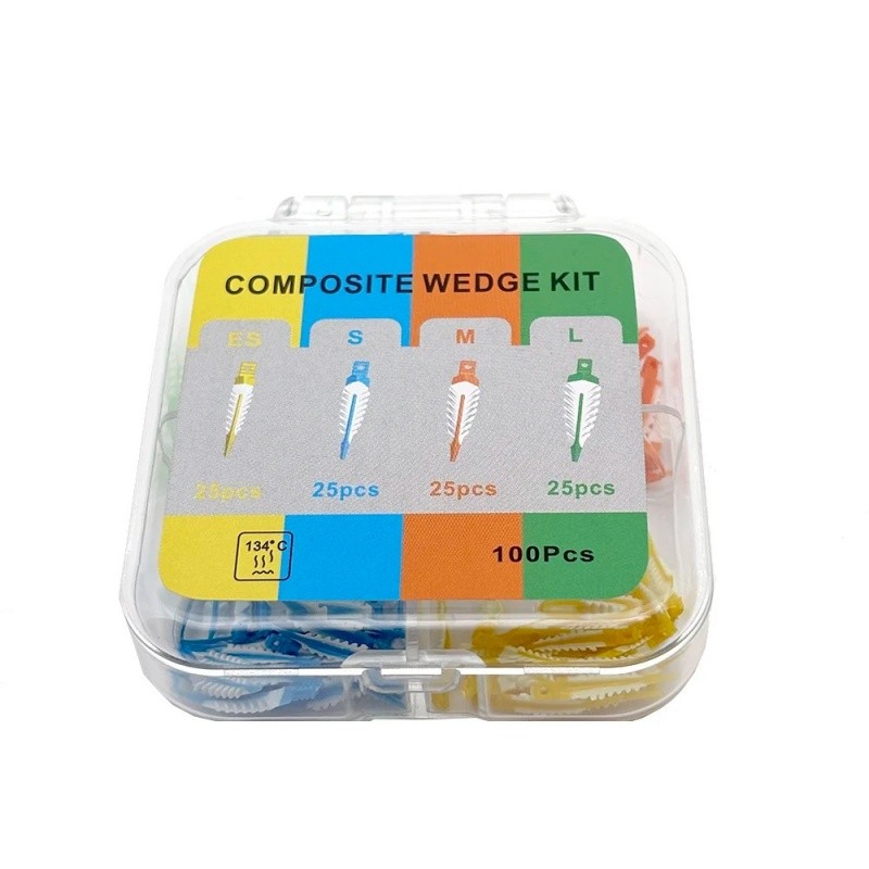 40Pcs/Box Dental Composite Interdental Wedges Plastic+Rubber Fixing Wedges