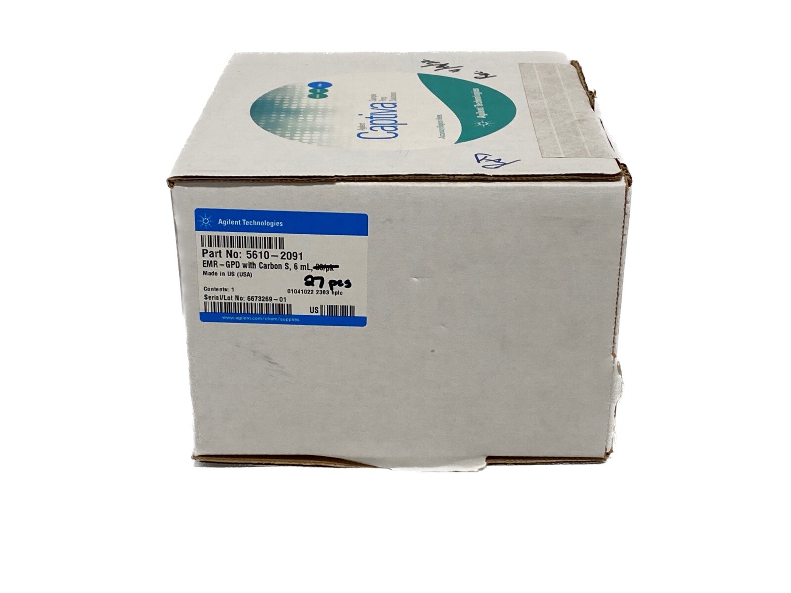 (27 Pcs) AGILENT CAPTIVA EMR-GPD 6mL Cartridges w/ Carbon S 5610-2091