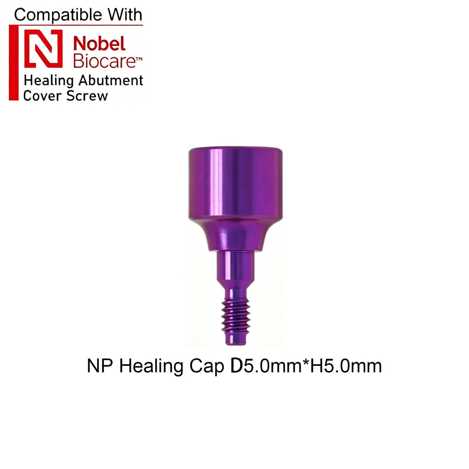 US 5Pcs Dental Healing Abutment ∅3.6 ∅5.0 ∅6.0 Fit Nobel Active Biocare NP/RP