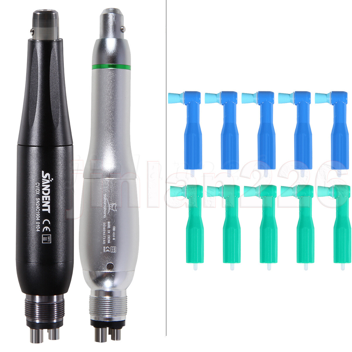 Dental Hygiene Prophy Handpiece Air Motor 4Hole 4:1 Nose Cone Straight 360Swivel