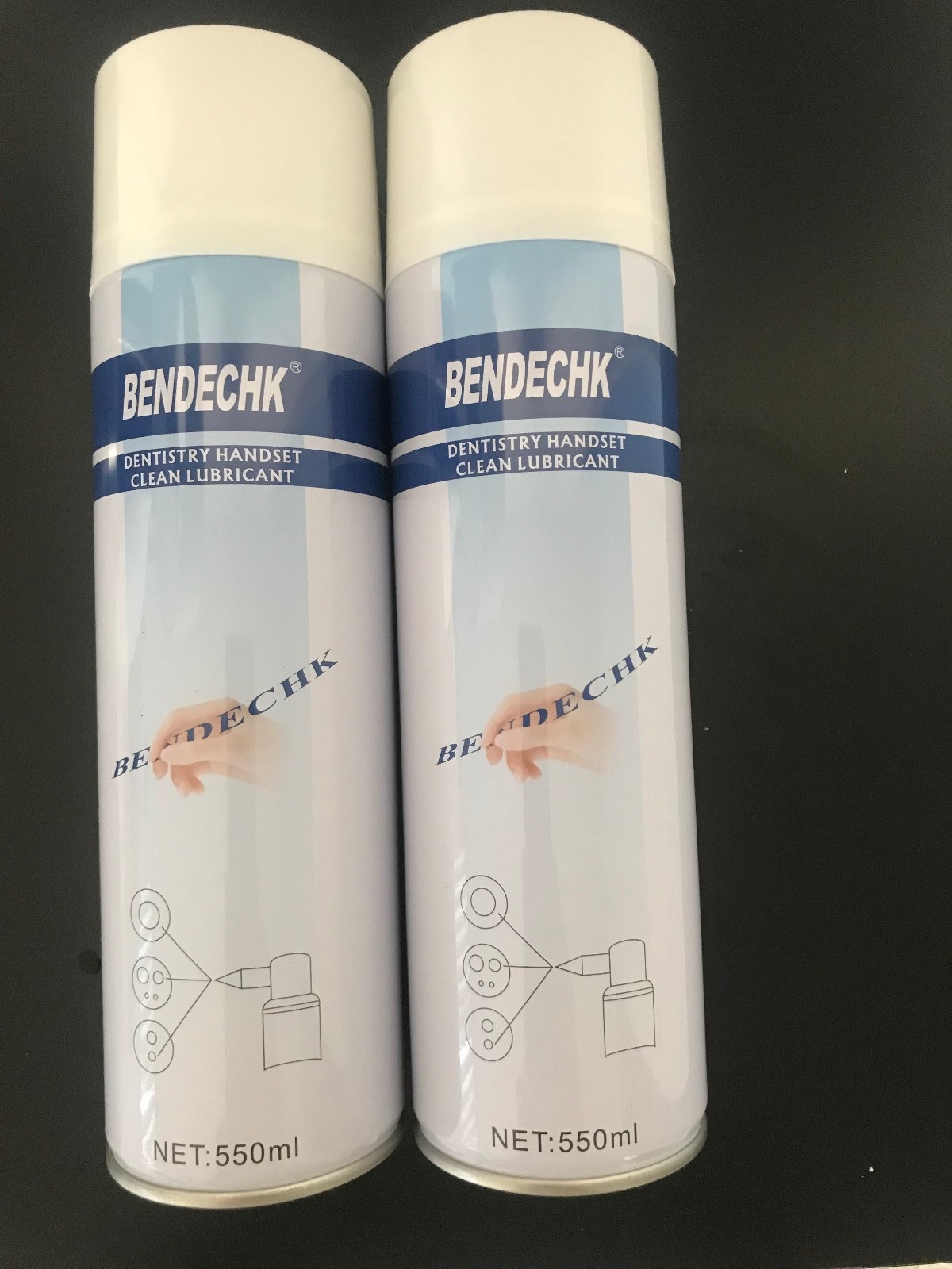 BENDECHK 2 PACK – Handpiece Lubricant Spray 550mL for KAVO MIDWEST NSK W/ Nozzle