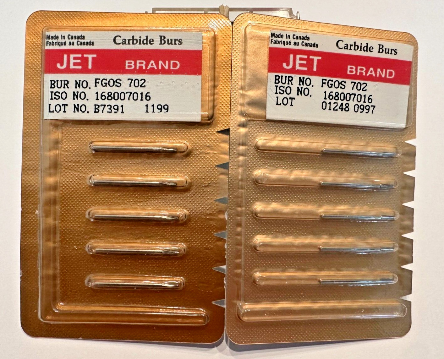 KERR JET Dental Surgical Carbide Bur FGOS 700 702 & 703 Made in Canada