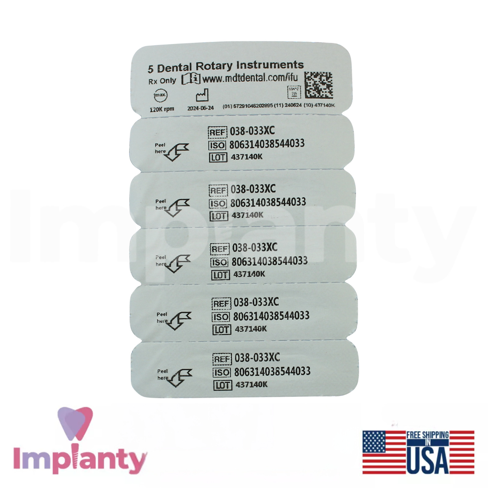 MDT Dental Barrel 038 FG Diamond Burs Occlusal Reduction & Refining Edges