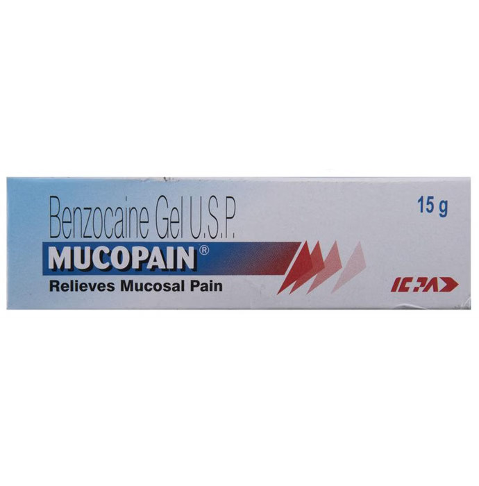 MUCOPAIN Dental Mucosal Gel for Mucosal Pain Relief 15g Tube ICPA