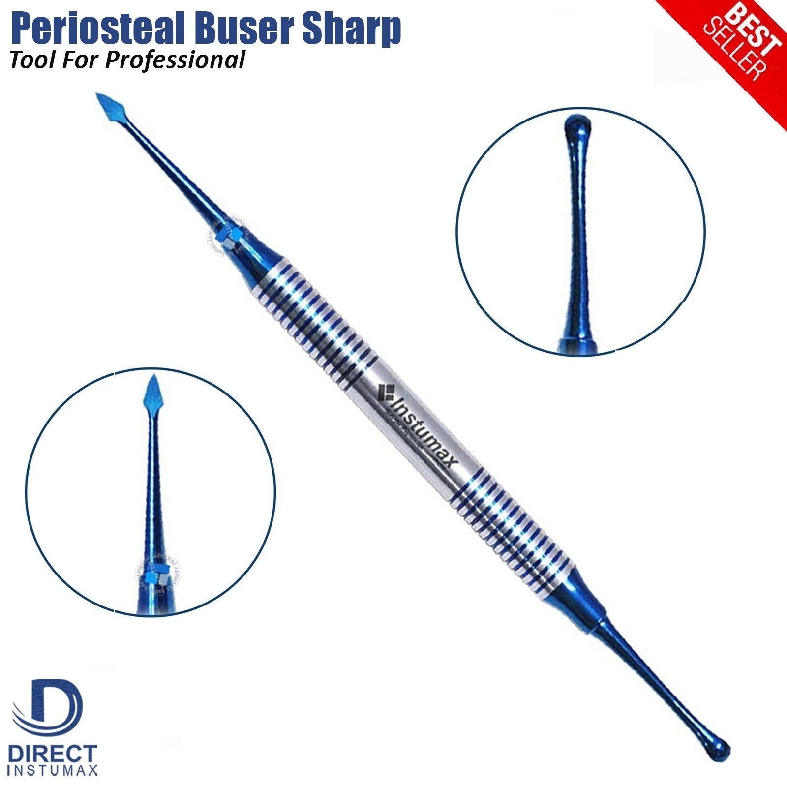 Buser Elevator Dental Implant & Tissue Retraction Tool Blue Titanium Tip