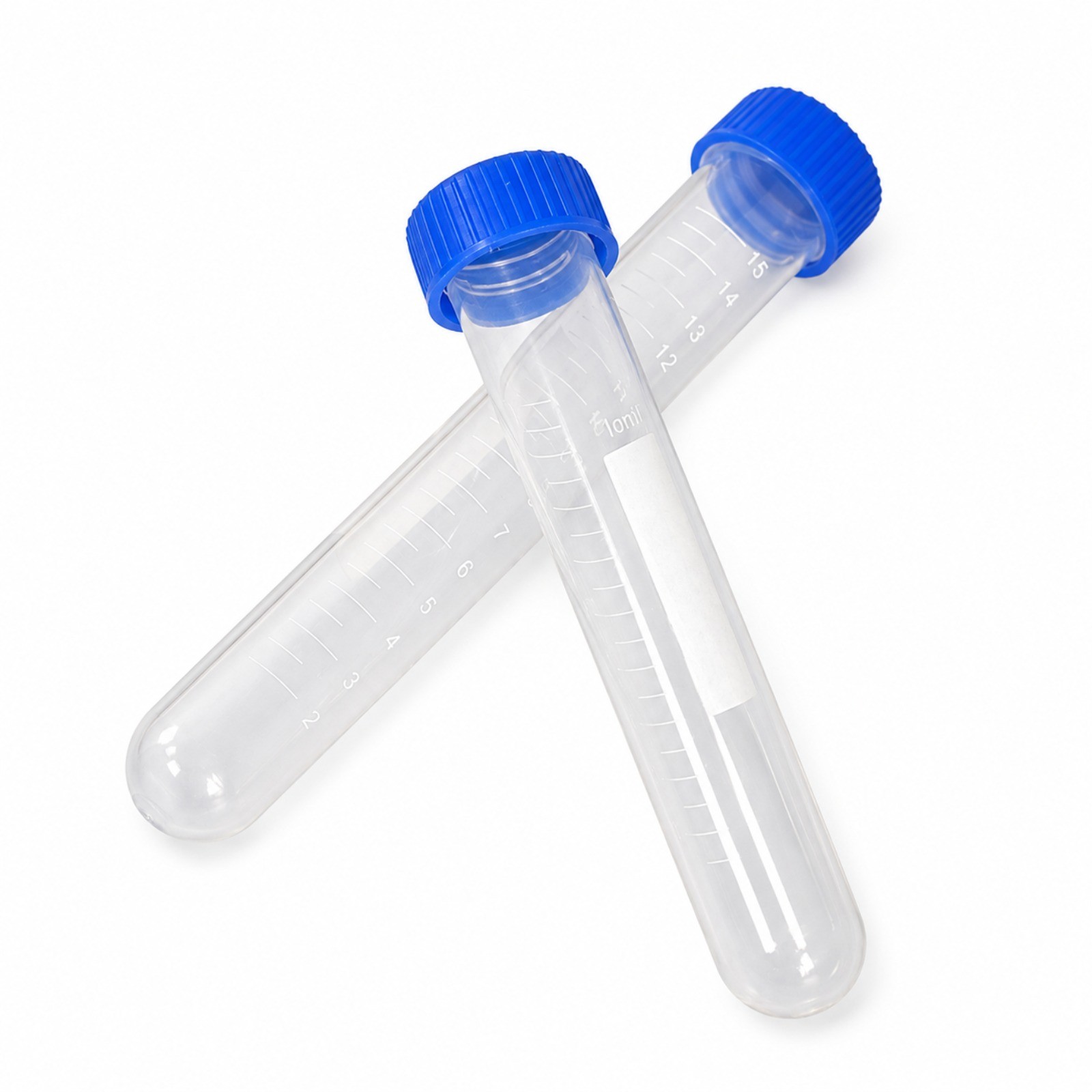 100Pcs Transparent Plastic Sample Tube Screw Cap Round Bottom 10 15 50ML